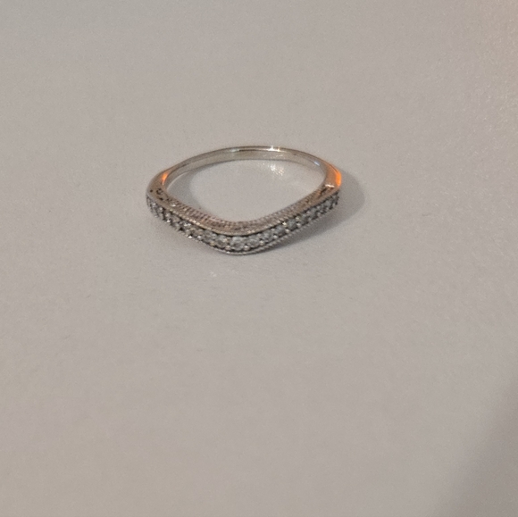 Jewelry - Elegant V-Shaped Pavé Band Ring | Chevron Stackable Ring | Silver-Tone Minimalis